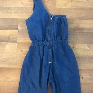 Vintage 70’s asymmetrical denim romper
